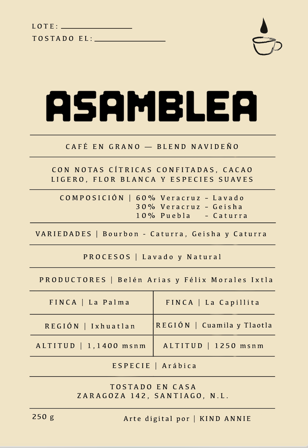 Blend Navideño ❆ Café de Temporada Asamblea